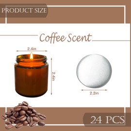 Veiuwa 24 Pcs 4 Oz Mini Soy Candles,Coffee Scented Candles Set,Bulk Aromatherapy Candle,Great Stress Relieving Scented Candle for Girls as a Gift for Birthdays, Weddings and More!