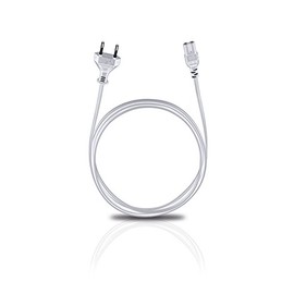 Oehlbach connection cable [1x Euro-plug - 1x Kleingeräte-female C7] 3 m white Powercord C 7