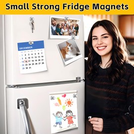 VNDUEEY 90 Pack Fridge Magnets, Whiteboard Magnets Refrigerator Magnets, Small and Strong Magnets Refrigerator, Locker Magnets, Dry Erase Magnets for Home, Office, Classroom, Kitchen