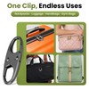 Premium 8 Pcs Anti Theft Zipper Clips, Space Gray (Gunmetal),