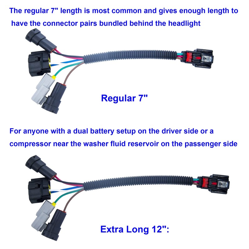 Sheisor Upgrading LED Headlight Conversion Harness, Upgrade Headlamp Wire Harness