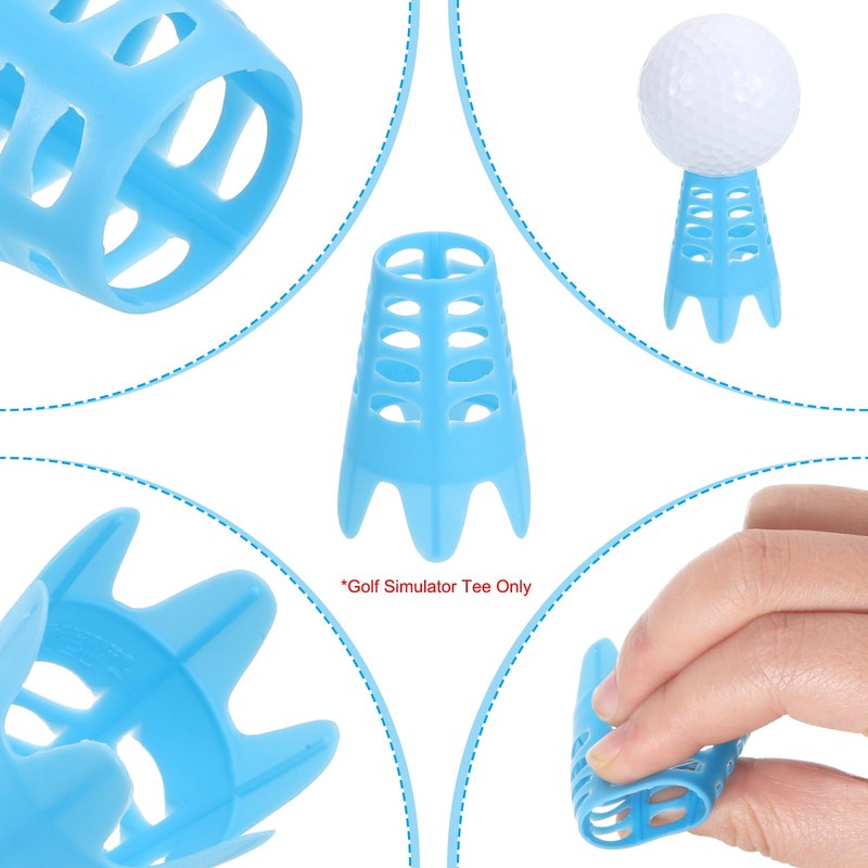 PATIKIL Golf Simulator Tees, 16 Pack Plastic Golf Tees Mat