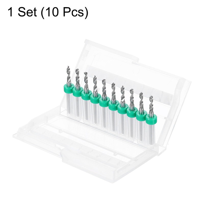 sourcing map 10pcs PCB Drill Bit Set 1/8" Shank 2.5mm
