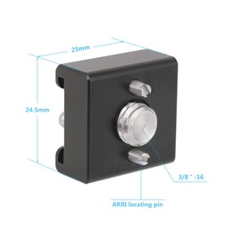 CAMVATE 3/8"-16 Cold Shoe Mount Adapter with Positioning Pins Compatible with Standard Mounting Points