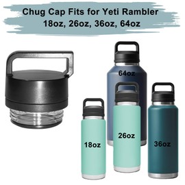 Chug Cap Replacement, Compatible for YETI Rambler Bottle 18oz/26oz/36oz/64oz, Chug Top Replacement Lid Yeti Rambler Water Bottle Accessories