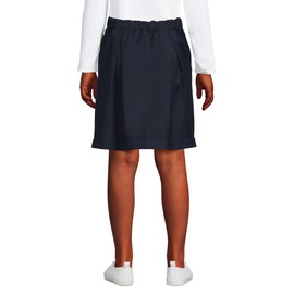 Lands' End School Uniform Girls Solid Pleated Skort Top of Knee 6 Classic Navy