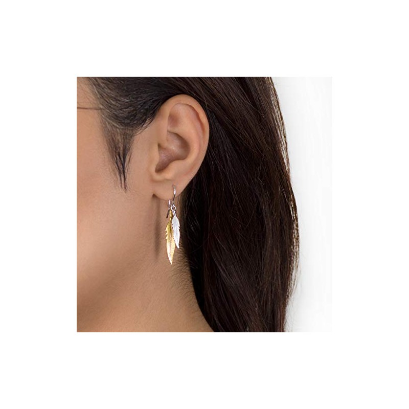 MATERIA by Matthias Wagner SO-119_So-111 Feather Earrings Silver 925 Women's