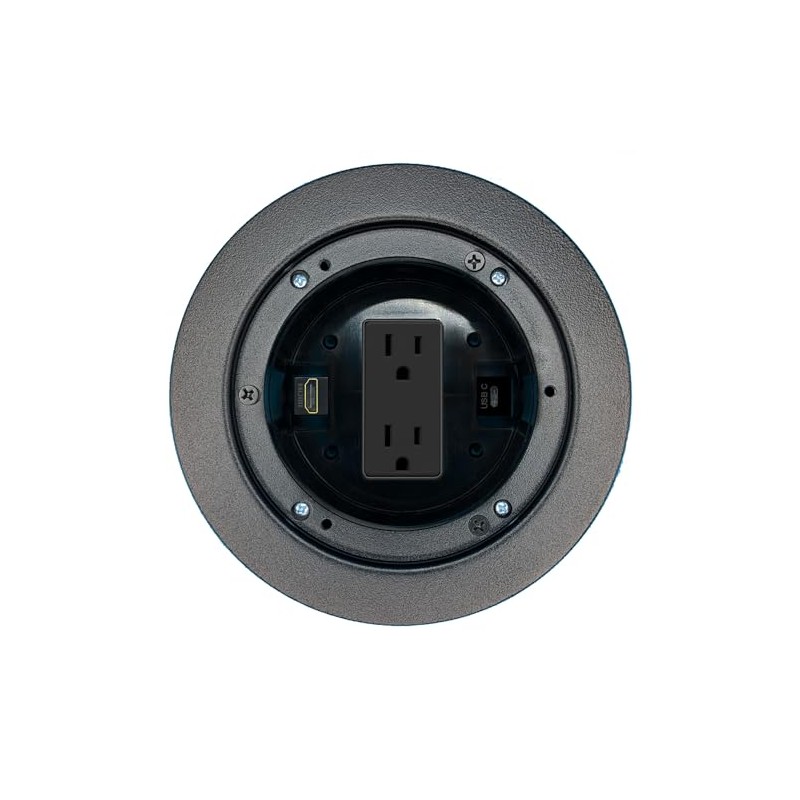 RiteAV USBC HDMI Floor Box Wall Plate with Power Outlet