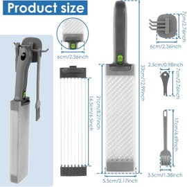 WADY Fresh Meat Slicer - Stainless Steel Manual Fresh Meat Cutter Efficient Meat Cleaver Slicer Nonslip Fresh Meat Cutter Thickness Adjustable 2 or 4 mm for Beef Pork Kitchens (Grey)