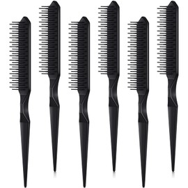Dingion 6 Pieces 3 Row Comb for Curly Natural Hair 60 Parting Three Row Combs Salon Hairstylist Hairdresser Detangling Combs for Women Detangling, Defining, and Separating Hair and Wigs, 1.0 Count