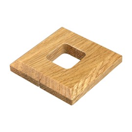 Pack of 2 Single Heating Pipe Rosette for Stand Consoles, Various Sizes, Pipe Cover, Cover Rosettes, Trim, Radiator Rosettes, Parquet, Wooden Rosettes, Oak (Hole: 25 x 25 mm, Varnished)
