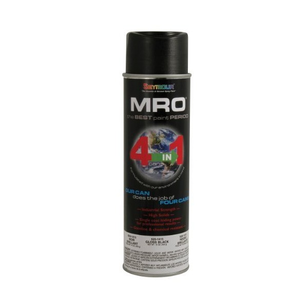 Seymour 620-1415 Industrial MRO High Solids Spray Paint, Gloss Black - Pack of 6
