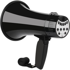 20W Megaphone Bullhorn| Bull Horn Loud Speaker with Bluetooth | Mega Phone Built-in Siren & Whistle Plus Recording funcation | Voice Changer for Adults, Kids, Party Games and Outdoor - Color: Purple