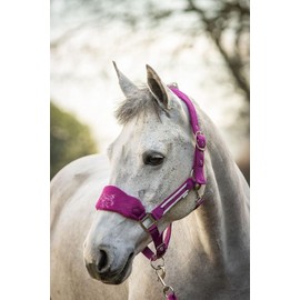 Equipride LUXURY FLEECE UNICORN HEADCOLLAR SET LEAD ROPE FULL-MINI SHETLAND (Mini Shetland, Fuchsia)