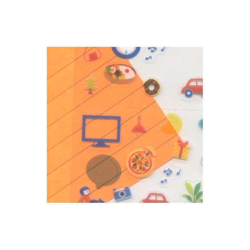 5754104 Enjoy, Translucent, Matte Material, Decoration, Cute, Large [Enjoy]