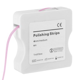 OFFCUP Dental Polishing Strips, 1pc 6m/ Roll 4mm Dental Abrasive Strip, Resin Teeth Whitening Strip Tooth Polishing Grinding Strip Tooth Sandpaper Tooth Interdental Grinding Tool (Pink)