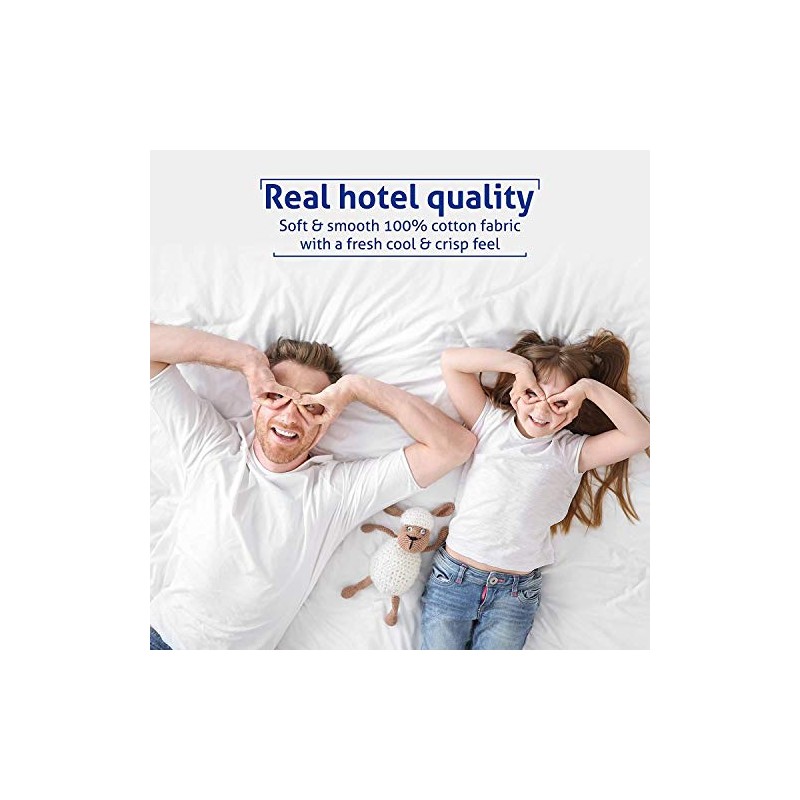 Hachette Pillow Cases 2 Pack Egyptian Cotton 200 Thread Count