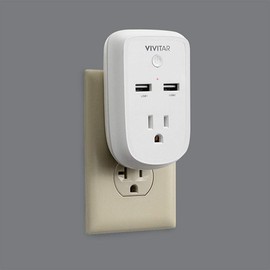 Vivitar HA-1009 Wi-Fi Outlet with Timers, White