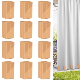 24 Pcs Outdoor Curtain Weights,Plastic Wrapped Heavy Duty Curtain Weights Keep Outdoor Curtains from Waving,Reduce Curtain Movement in Windy,Outdoor Drapery Clips Use for Patio,Mosquito,Cabana,Gazebo