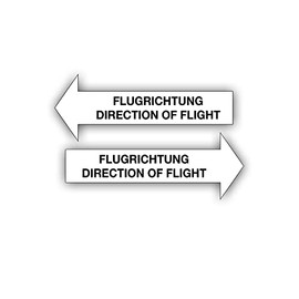 #A5522 Flight Direction Arrows Airport Treadmill Hobby Flyer 12 x 4.5 cm
