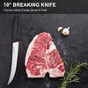 HALSENX 10" Butcher Knife - 1.4116 German Steel Curved Blade