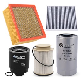 RARAYC 6.7L Cummins Fuel Filter Kit | Replacement for 2013-2018 Dodge Ram 2500 3500 4500 5500 6.7L | Replaces# 68197867AA 68157291AA 5083285AA Air Filter 53034051AB Cabin Air Filter 68406048AA