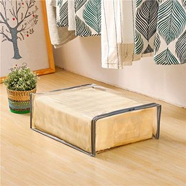 Anvi Home Clear Vinyl Zippered Storage Bags 15 x 18x 6 Inch Set of 12 - Grey