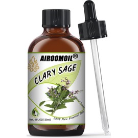 Clary Sage Essential Oil Pure Aromatherapy for Natural Scent Oils for DIY Diffusers & Massage 4 Fl Oz