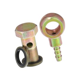 REPAIROCK Car Oil Cooler Screw Ball Head Adapter Turbo Brake Line Bolt Adapter M12x1.0 6mm OD Bolt Brake Fitting Kit for Fuel Oil System with Washers Auto Replacement Parts