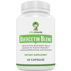 VitaMonk Quercetin Complex - 3 Bioactive Forms of Quercetin - Isoquercetin, Quercetin Dihydrate and Quercetin Phytosome - for Superior Absorption - Quercetin 500mg Capsules - Quercetin with Bromelain