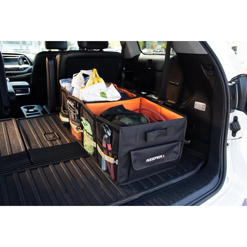 KEEPER Extra Large Trunk Organizer with Cooler, 70L, Multi-Compartment Collapsible