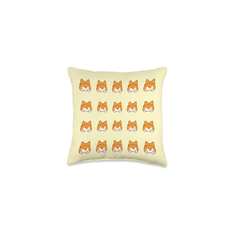 Corgi Butt Multiple Corgi Dog Butts Throw Pillow