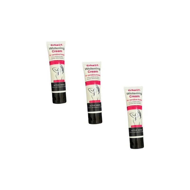 Kit 3 Cremas Aclarantes Axilas Codos Y Zonas Íntimas Erha21