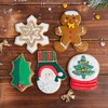 Flycalf Christmas Cookie Cutters with Plunger Stamps