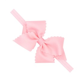 Wee Ones Baby Girl's Extra Small Grosgrain Bow On Matching Elastic Band, 6-24 Months, Light Pink