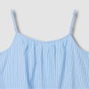 JAJU [JAJU] Women's Cotton Seersucker Sleeveless Pajama Dress_Dark Blue