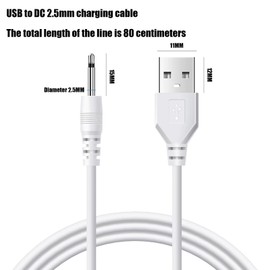 GWWJGSN 2 Pack Mini Massager Charger DC Charging Cable - Fast Charging - USB Charger Cord - 2.5mm, Compatible with Most Massage