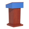 Wood Podium,Wooden Lectern Stand,Pulpit with Wooden Double-Layer Heavy Base,Spacious Storage,Mic