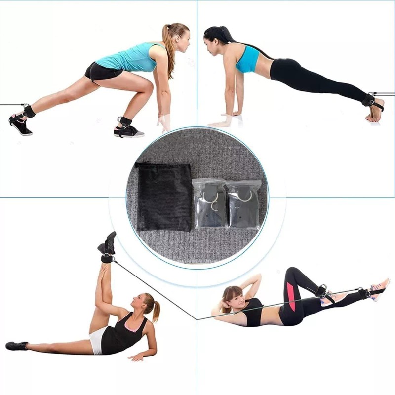 MARZSEFLO Par Grilletes Para Tobillo Con Talonera Gym Abductor Gluteo