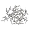 uxcell M1-0.25 x 3mm 50Pcs Flat Round Head Screws 304