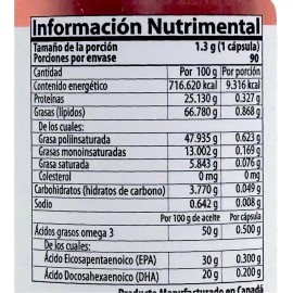 Aceite De Salmón Noruego Omega 3 90 Caps Natural Health Sin Sabor