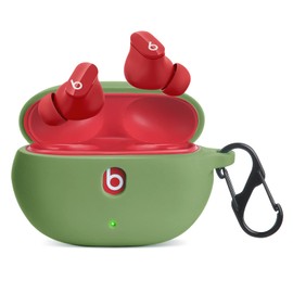 LiZHi for Beats Studio Buds Case Cover,Beats Studio Buds+ Plus Carrying Case Silicone Full Protective Skin with Keychain for Beats Studio Buds Wireless 2021 2023 Earbuds AccessoriesGreen