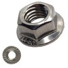 M10 Serrated Flange Nuts Marine Grade Style in A4 Stainless