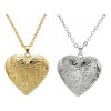2pzs Collar Dije Corazón Para Parejas Fotos Acero Inoxidable Oro