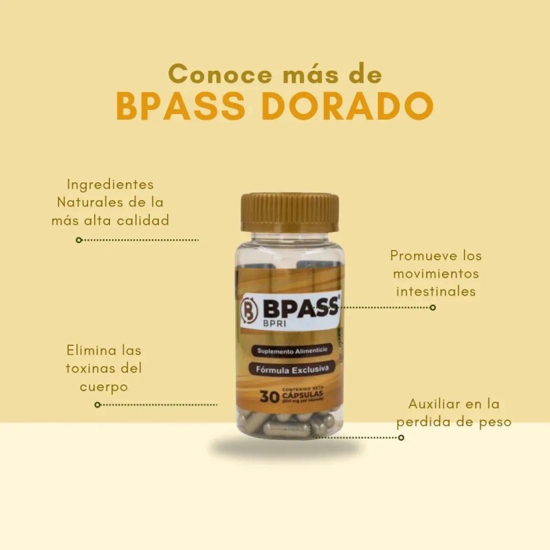 Bypass Bpri 30 Cap Inhibidor De Apetito 100 Natural Sin