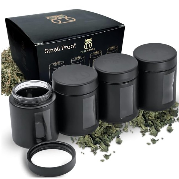 Stash Jar (4 oz/120mL) Viewing Jars for Herbs, Spices, Coffee,