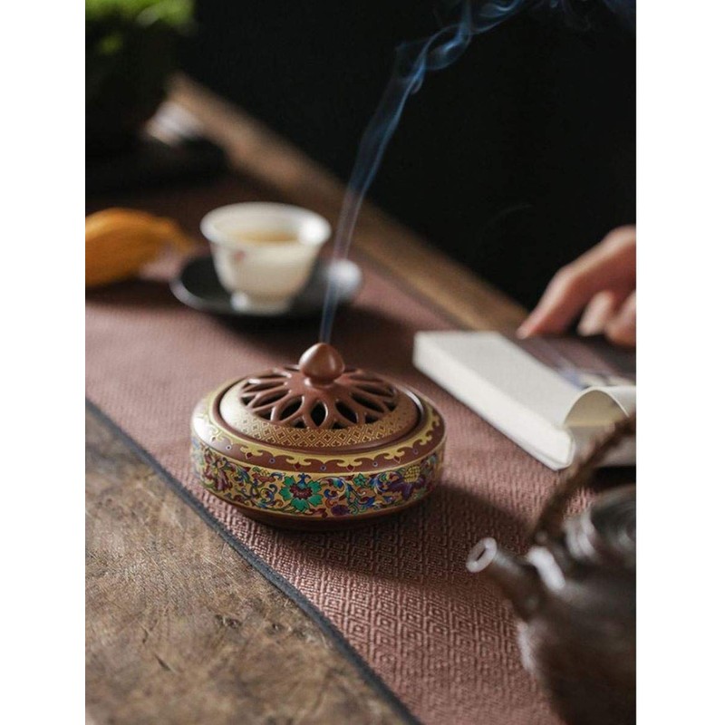 Incense Burner Aroma Incense Incense Holder Ceramic Set Tabletop Interior