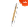WPRO Set of 10 Bamboo Ben Mechanical Pencils, Automatic, Retractable,