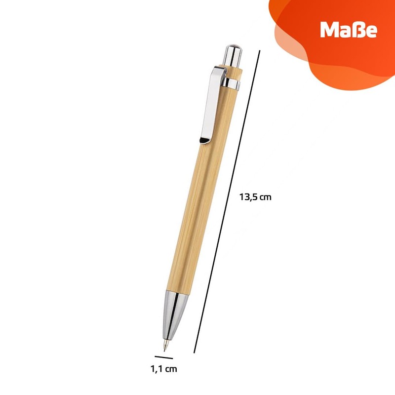 WPRO Set of 10 Bamboo Ben Mechanical Pencils, Automatic, Retractable,