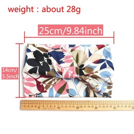 Pack of 6 Headbands Women's Wide Headband Boho Floral Print Leopard Knot Elastic Running Yoga Head Wrap Hair Bands Multicoloured